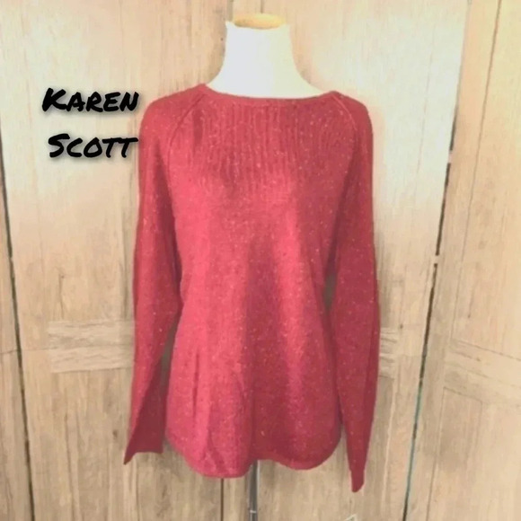 Elegant Red Women's Sweater pullover - Picture 1 of 6